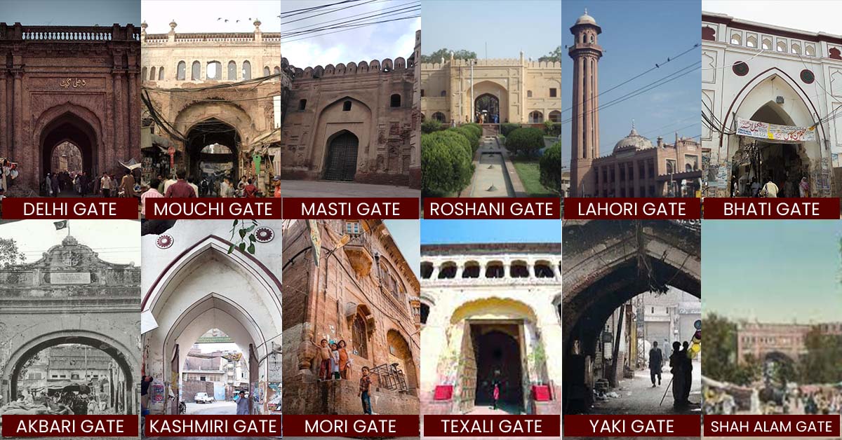 13 Gates of Lahore with Names