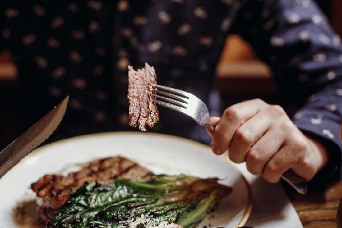 Know the proper way of cutting and eating steak.